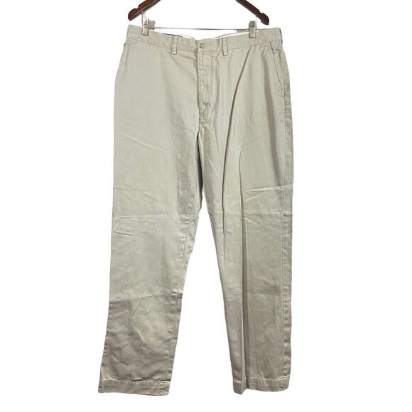 Polo Ralph Lauren Khaki Classic Chino Cotton Prospect Pants Men's Size 38 x 34 - Picture 1 of 7